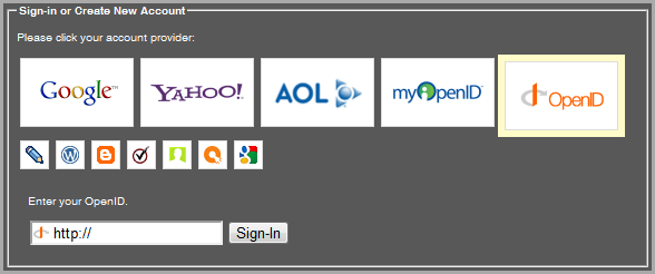 OpenId Selector